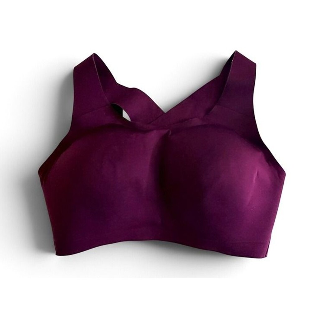 lululemon Burgundy Plum Purple Crossback Sports Bra 34DD Wide Strap